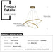 BAMDECOR AD2582/2 Modern LED Chandelier, Hexagonal Rings Ceiling Lighting Contemporary Chandeliers (2 Rings - Brass Gold) - Amazingooh Wholesale