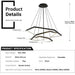 BAMDECOR AD2582/3 Modern LED Chandelier, Hexagonal Rings Ceiling Lighting Contemporary Chandeliers (3 Rings - Black) - Amazingooh Wholesale