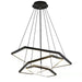 BAMDECOR AD2582/3 Modern LED Chandelier, Hexagonal Rings Ceiling Lighting Contemporary Chandeliers (3 Rings - Black) - Amazingooh Wholesale