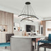 BAMDECOR AD2582/3 Modern LED Chandelier, Hexagonal Rings Ceiling Lighting Contemporary Chandeliers (3 Rings - Black) - Amazingooh Wholesale