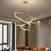 BAMDECOR AD2582/3 Modern LED Chandelier, Hexagonal Rings Ceiling Lighting Contemporary Chandeliers (3 Rings - Gold) - Amazingooh Wholesale