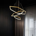 BAMDECOR AD2582/3 Modern LED Chandelier, Hexagonal Rings Ceiling Lighting Contemporary Chandeliers (3 Rings - Gold) - Amazingooh Wholesale
