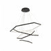 BAMDECOR AD2582/4 Modern LED Chandelier, Hexagonal Rings Ceiling Lighting Contemporary Chandeliers (4 Rings - Black) - Amazingooh Wholesale