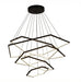 BAMDECOR AD2582/5 Modern LED Chandelier, Hexagonal Rings Ceiling Lighting Contemporary Chandeliers (5 Rings - Black) - Amazingooh Wholesale
