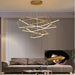BAMDECOR AD2582/5 Modern LED Chandelier, Hexagonal Rings Ceiling Lighting Contemporary Chandeliers (5 Rings - Gold) - Amazingooh Wholesale