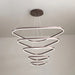 BAMDECOR AD2583 Modern Triangular LED Chandelier (Five Rings - Gold/Black) - Amazingooh Wholesale