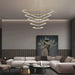 BAMDECOR AD2583 Modern Triangular LED Chandelier (Five Rings - Gold/Black) - Amazingooh Wholesale