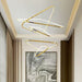 BAMDECOR AD2583 Modern Triangular LED Chandelier (Five Rings - Gold/Black) - Amazingooh Wholesale