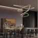 BAMDECOR AD2583 Modern Triangular LED Chandelier (Four Rings - Gold/Black) - Amazingooh Wholesale