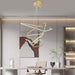 BAMDECOR AD2583 Modern Triangular LED Chandelier (Four Rings - Gold/Black) - Amazingooh Wholesale
