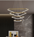 BAMDECOR AD2583 Modern Triangular LED Chandelier (Four Rings - Gold/Black) - Amazingooh Wholesale