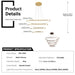 BAMDECOR AD2583 Modern Triangular LED Chandelier (Four Rings - Gold/Black) - Amazingooh Wholesale