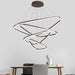 BAMDECOR AD2583 Modern Triangular LED Chandelier (Four Rings - Gold/Black) - Amazingooh Wholesale
