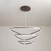 BAMDECOR AD2583 Modern Triangular LED Chandelier (Three Rings - Gold/Black) - Amazingooh Wholesale