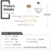 BAMDECOR AD2583 Modern Triangular LED Chandelier (Three Rings - Gold/Black) - Amazingooh Wholesale