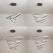 BAMDECOR AD2583 Modern Triangular LED Chandelier (Three Rings - Gold/Black) - Amazingooh Wholesale