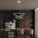 BAMDECOR AD2583 Modern Triangular LED Chandelier (Two Rings - Gold/Black) - Amazingooh Wholesale