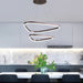 BAMDECOR AD2583 Modern Triangular LED Chandelier (Two Rings - Gold/Black) - Amazingooh Wholesale