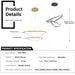BAMDECOR AD2583 Modern Triangular LED Chandelier (Two Rings - Gold/Black) - Amazingooh Wholesale