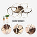 BAMDECOR AD2585 Black Creative Flower Shape Design Ceiling Lamp Acrylic Flush Mount Chandelier - Amazingooh Wholesale
