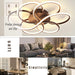 BAMDECOR AD2585 Black Creative Flower Shape Design Ceiling Lamp Acrylic Flush Mount Chandelier - Amazingooh Wholesale