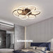 BAMDECOR AD2585 Black Creative Flower Shape Design Ceiling Lamp Acrylic Flush Mount Chandelier - Amazingooh Wholesale