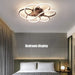 BAMDECOR AD2585 Black Creative Flower Shape Design Ceiling Lamp Acrylic Flush Mount Chandelier - Amazingooh Wholesale