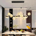 BAMDECOR AD2601 Modern 10 - Light Black Kitchen Island Light with Glass Globe Shade Ceiling Pendant Lights - Amazingooh Wholesale