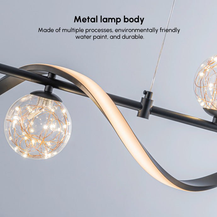 BAMDECOR AD2621 Modern Black Kitchen Island Light with Glass Globe Shade Ceiling Pendant Lights (Copy) - Amazingooh Wholesale