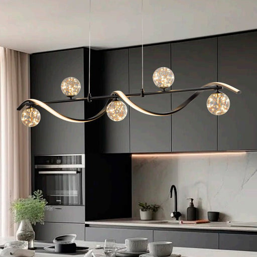 BAMDECOR AD2621 Modern Black Kitchen Island Light with Glass Globe Shade Ceiling Pendant Lights (Copy) - Amazingooh Wholesale