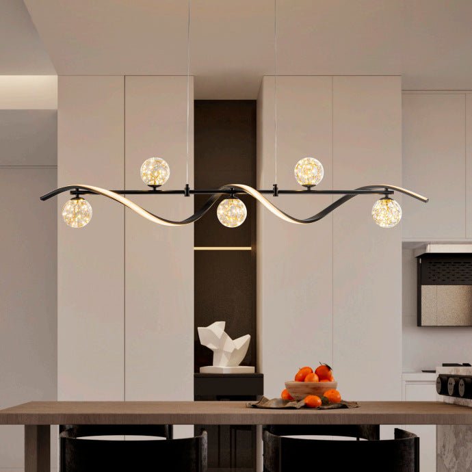 BAMDECOR AD2621 Modern Black Kitchen Island Light with Glass Globe Shade Ceiling Pendant Lights (Copy) - Amazingooh Wholesale