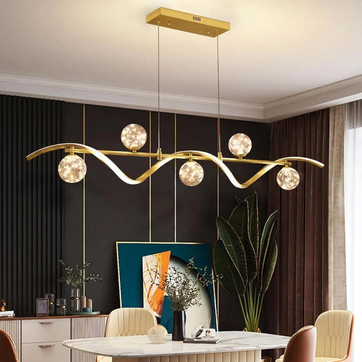 BAMDECOR AD2621 Modern Gold Kitchen Island Light with Glass Globe Shade Ceiling Pendant Lights - Amazingooh Wholesale