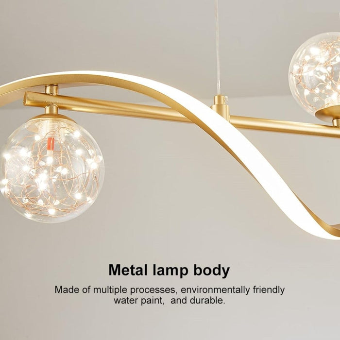 BAMDECOR AD2621 Modern Gold Kitchen Island Light with Glass Globe Shade Ceiling Pendant Lights - Amazingooh Wholesale