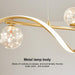 BAMDECOR AD2621 Modern Gold Kitchen Island Light with Glass Globe Shade Ceiling Pendant Lights - Amazingooh Wholesale