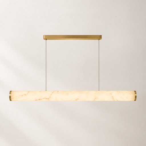 Bamdecor Antique Brass Alabaster Faux Marble Pendant Light 150cm/120cm (Brass Gold) - Amazingooh Wholesale
