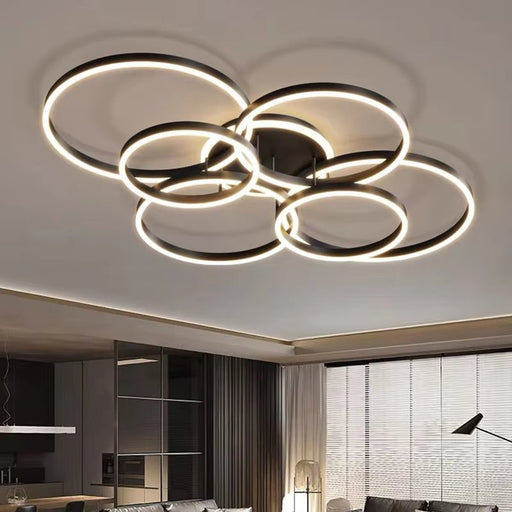 BAMDECOR Black Modern Minimalist Round LED Ceiling Light Adjustable 3 - Color Modes for Bar, Dining Room, Office - Amazingooh Wholesale