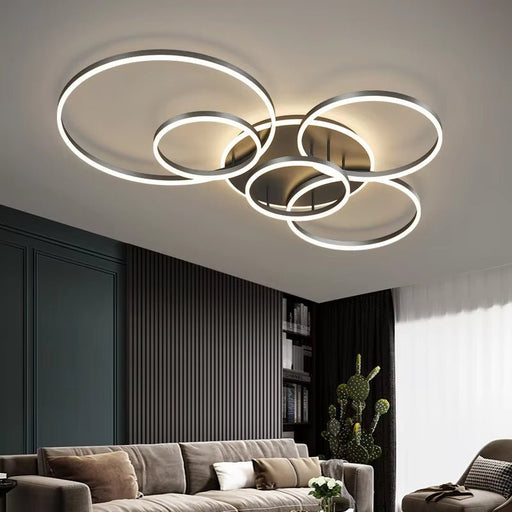 BAMDECOR Black Modern Minimalist Round LED Ceiling Light Adjustable 3 - Color Modes for Bar, Dining Room, Office - Amazingooh Wholesale
