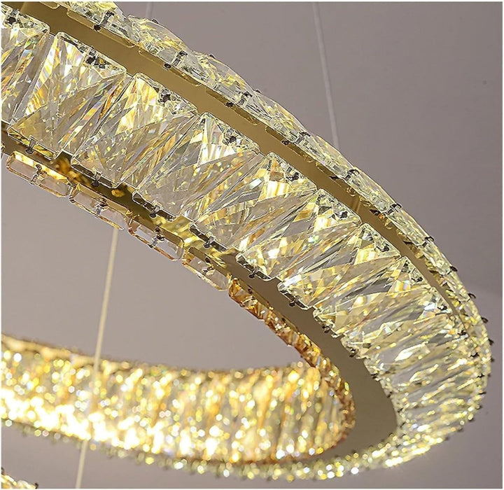 BAMDECOR C3312/3 Crystal Chandelier Living Room Chandelier Crystal Chandelier Room Dining Room lamp New Bedroom Lamps Lighting Villa Light Luxury Post (Size:100+80+60cm) - Amazingooh Wholesale