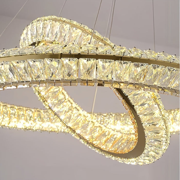 BAMDECOR C3312/3 Crystal Chandelier Living Room Chandelier Crystal Chandelier Room Dining Room lamp New Bedroom Lamps Lighting Villa Light Luxury Post (Size:100+80+60cm) - Amazingooh Wholesale