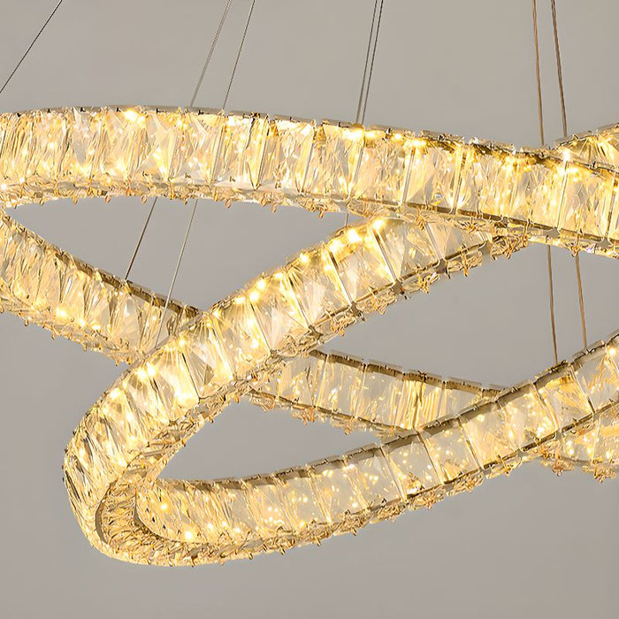 BAMDECOR C3313/1 Modern Crystal Chandeliers Lighting Fixtures Contemporary Round Chandelier Lighting Fixtures Crystal Pendant Ceiling Lights(Gold) - Amazingooh Wholesale