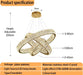 BAMDECOR C3313/3 Modern Crystal Chandeliers Lighting Fixtures Contemporary Round Chandelier Lighting Fixtures Crystal Pendant Ceiling Lights(Gold) - Amazingooh Wholesale