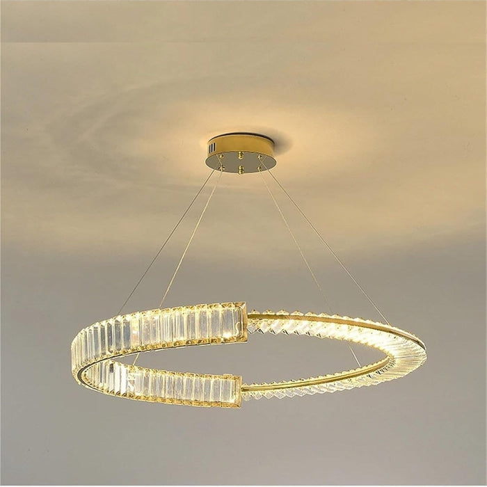 BAMDECOR C3318/1 Modern Crystal Chandeliers Lighting Fixtures Contemporary Round Chandelier Lighting Fixtures Crystal Pendant Ceiling Lights(Gold) - Amazingooh Wholesale