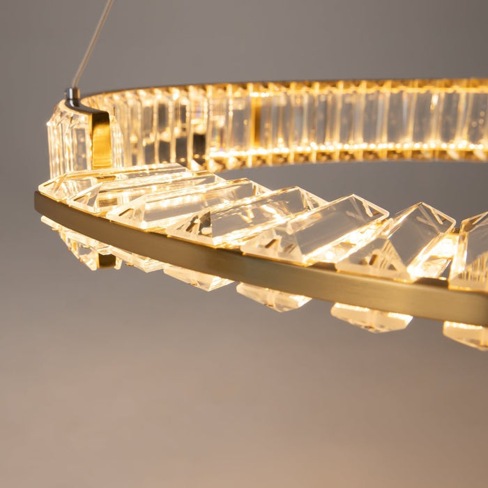 BAMDECOR C3318/1 Modern Crystal Chandeliers Lighting Fixtures Contemporary Round Chandelier Lighting Fixtures Crystal Pendant Ceiling Lights(Gold) - Amazingooh Wholesale