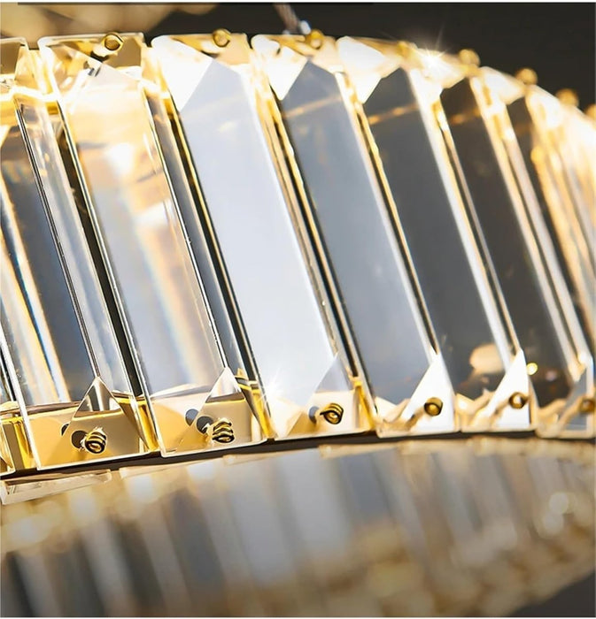 BAMDECOR C3318/1 Modern Crystal Chandeliers Lighting Fixtures Contemporary Round Chandelier Lighting Fixtures Crystal Pendant Ceiling Lights(Gold) - Amazingooh Wholesale