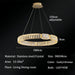 BAMDECOR C3319 Modern Crystal Chandeliers Lighting Fixtures Contemporary Round Chandelier Lighting Fixtures Crystal Pendant Ceiling Lights(Gold - 80cm) - Amazingooh Wholesale