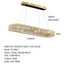 BAMDECOR C3319 Modern Linear Crystal Chandeliers Lighting Fixtures Contemporary Round Chandelier Lighting Fixtures Crystal Pendant Ceiling Lights(Gold - Oval 100cm) - Amazingooh Wholesale