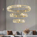 BAMDECOR C3320 Modern Crystal Chandeliers Lighting Fixtures Contemporary Round Chandelier Lighting Fixtures Crystal Pendant Ceiling Lights(3 Rings Gold - 100+80+60cm) - Amazingooh Wholesale