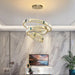 BAMDECOR C3320 Modern Crystal Chandeliers Lighting Fixtures Contemporary Round Chandelier Lighting Fixtures Crystal Pendant Ceiling Lights(3 Rings Gold - 100+80+60cm) - Amazingooh Wholesale