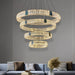 BAMDECOR C3320 Modern Crystal Chandeliers Lighting Fixtures Contemporary Round Chandelier Lighting Fixtures Crystal Pendant Ceiling Lights(4 Rings Gold - 100+80+60+40cm) - Amazingooh Wholesale
