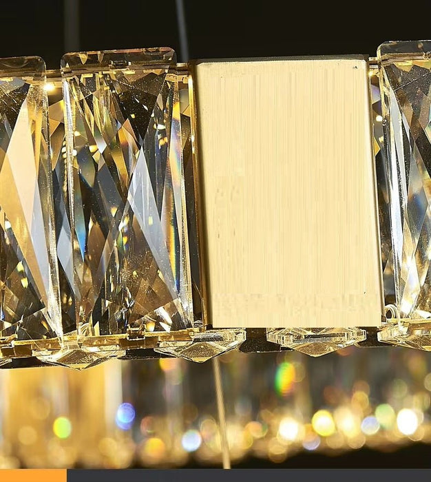 BAMDECOR C3320 Modern Crystal Chandeliers Lighting Fixtures Contemporary Round Chandelier Lighting Fixtures Crystal Pendant Ceiling Lights(4 Rings Gold - 100+80+60+40cm) - Amazingooh Wholesale